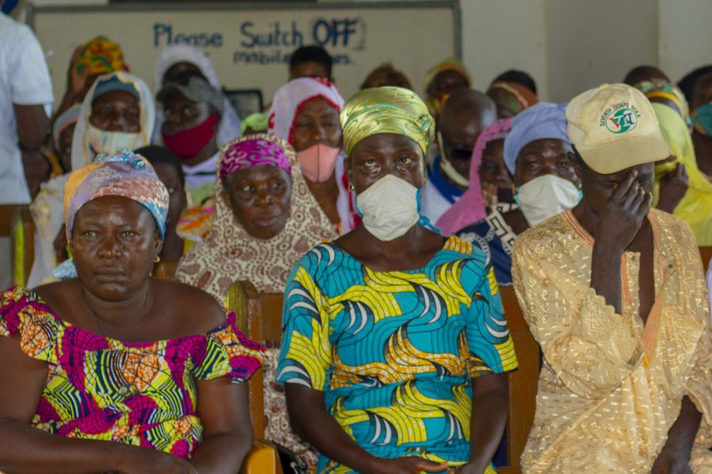 community members gathered in a room